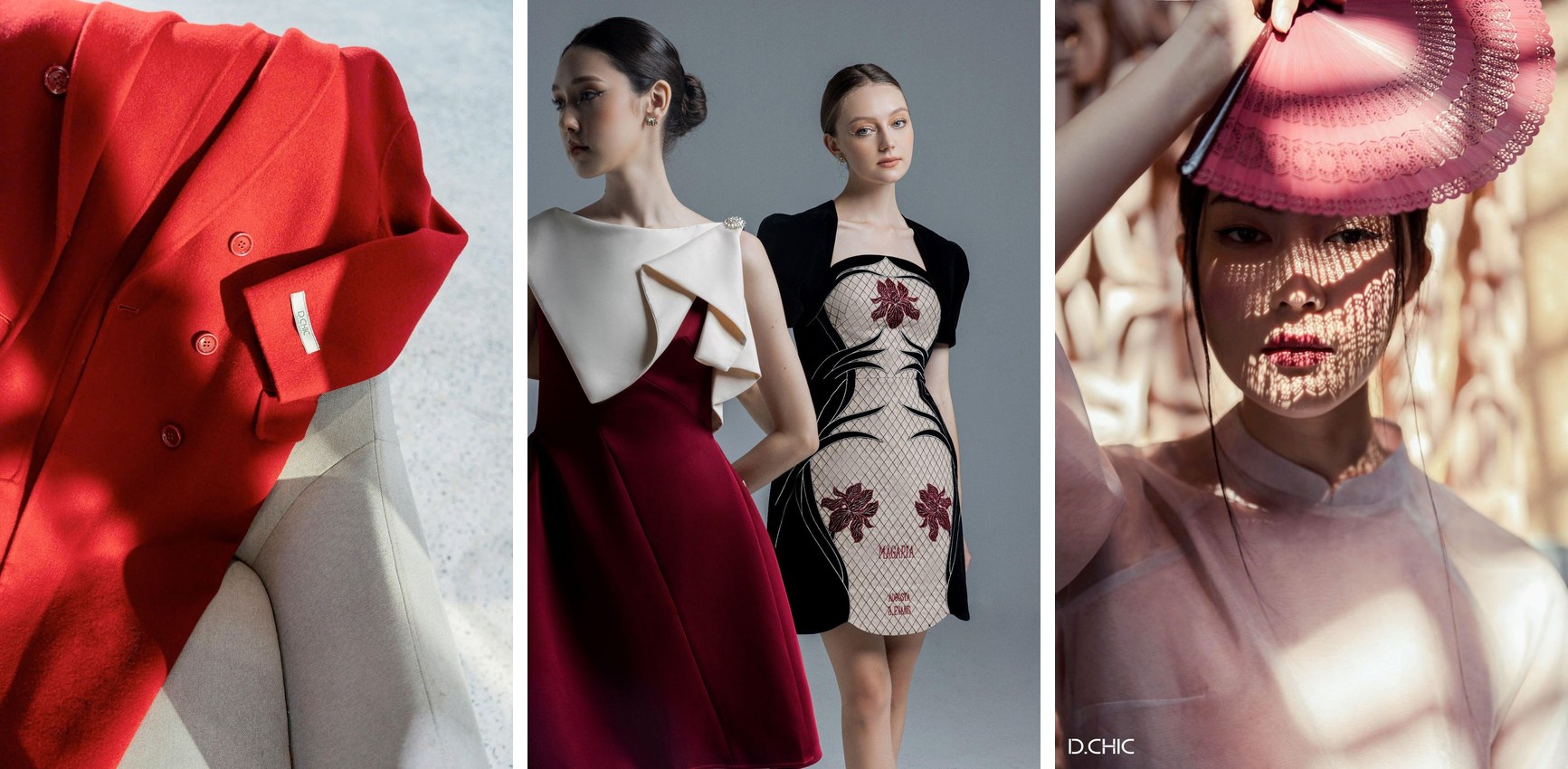 Handmade by D.CHIC, D.CHIC Couture and Áo Dài by D.CHIC — distinctive expressions of the Signature line.