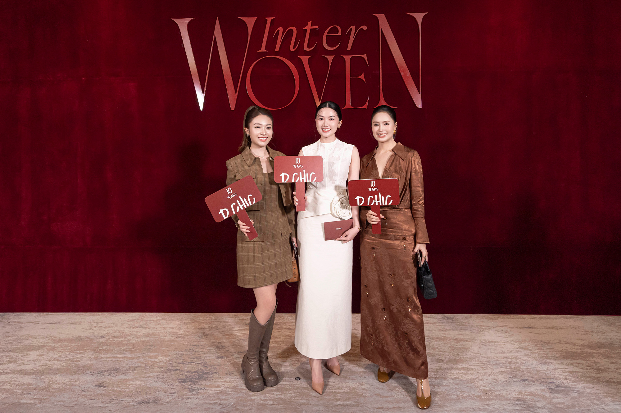 Các diễn viên Kiều My, Lương Thanh và Hồng Diễm tham dự INTERWOVEN