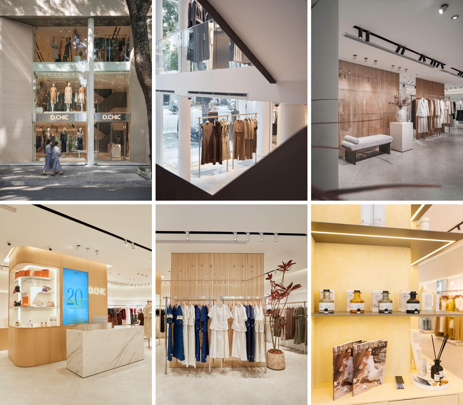 D.CHIC retail spaces share a consistent aesthetic vision.